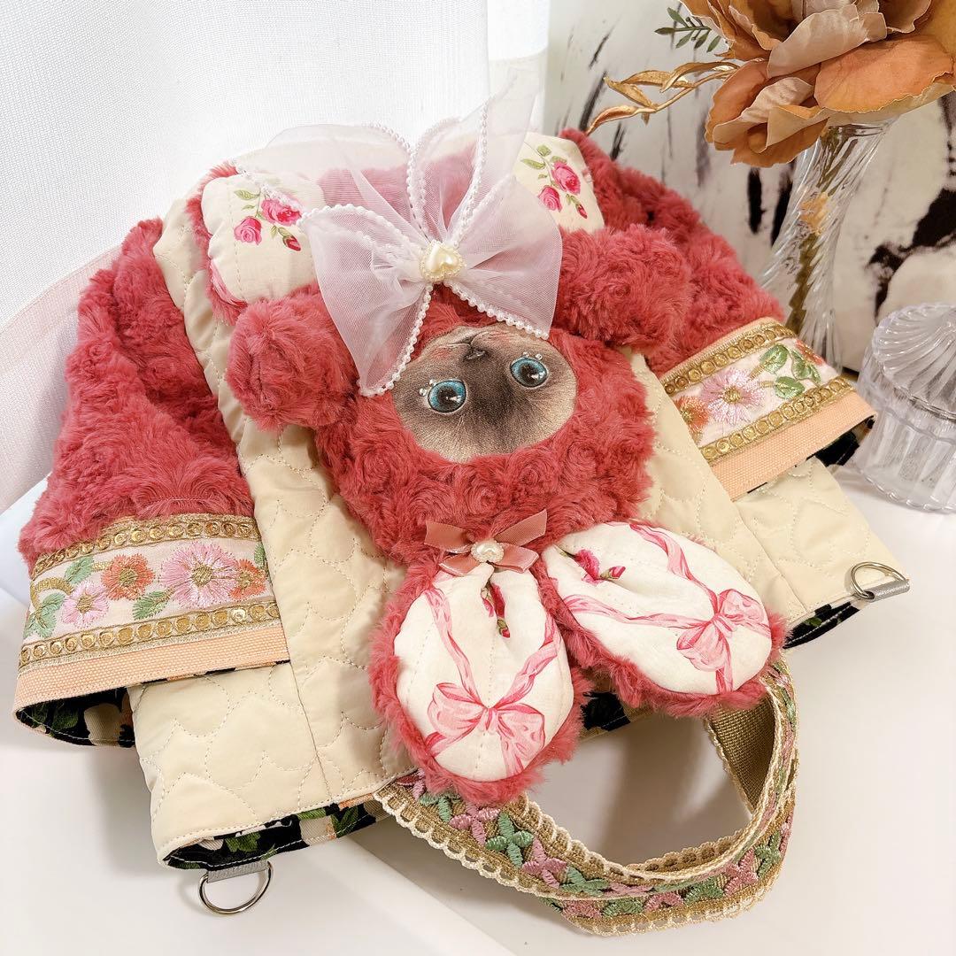 み*️様 コヤンイサムチョン　バック　お花クラウディちゃん　インド刺繍　お揃いポ