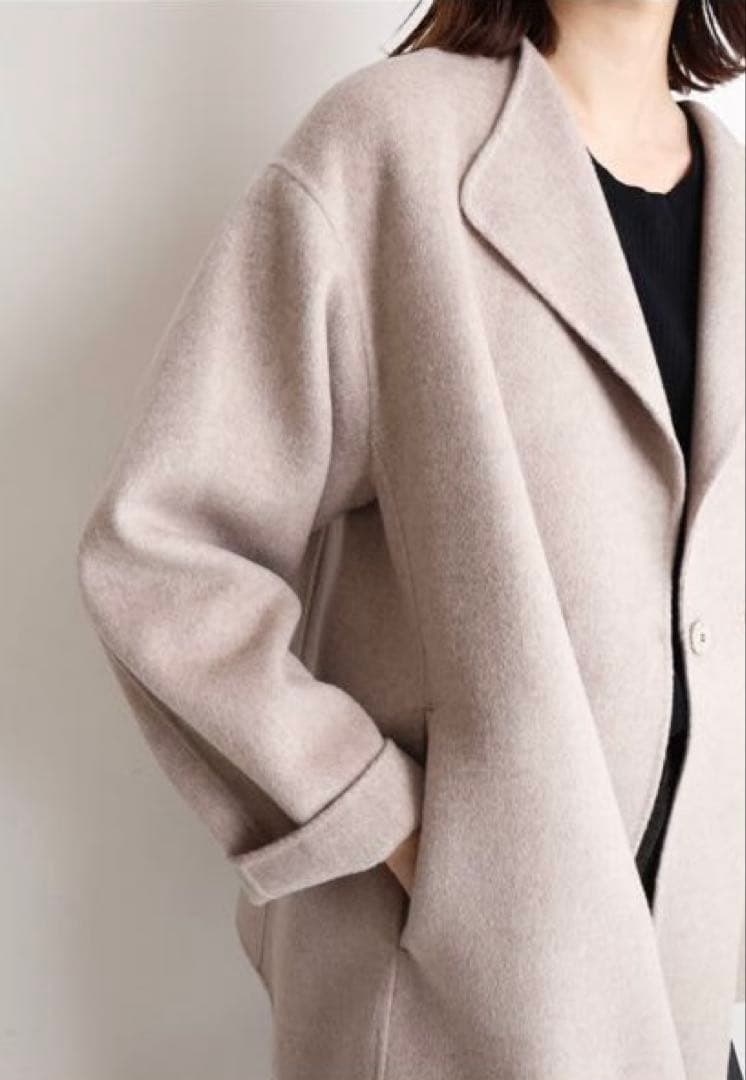 SLOBE IENA HAMILTON ダブルフェイスウールショートコート