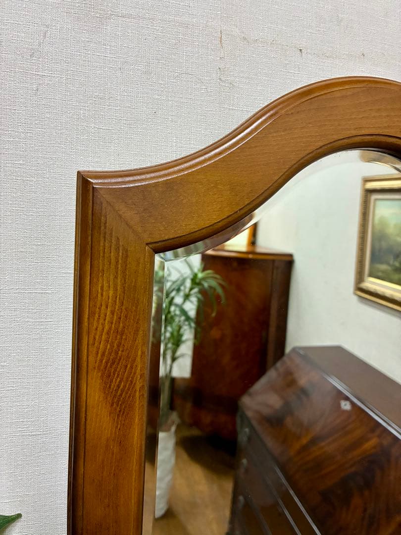 あや☆管383☆カリモク☆karimoku☆アンティーク☆ウォールミラー