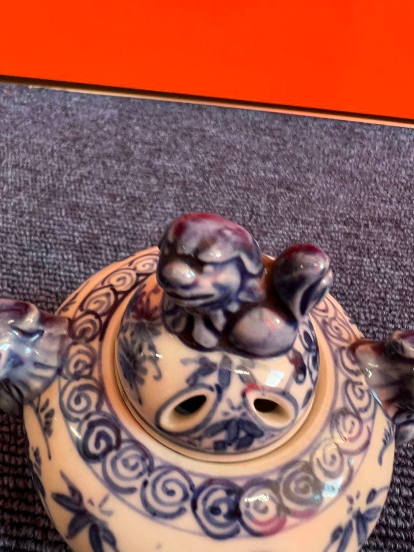 982 中国　骨董　道八　獅子香炉