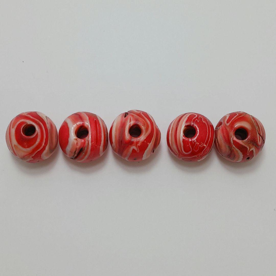 鶴天 提げ物 緒締 5個セット 直径13～14.5㎜ 総重量17.7g　ね