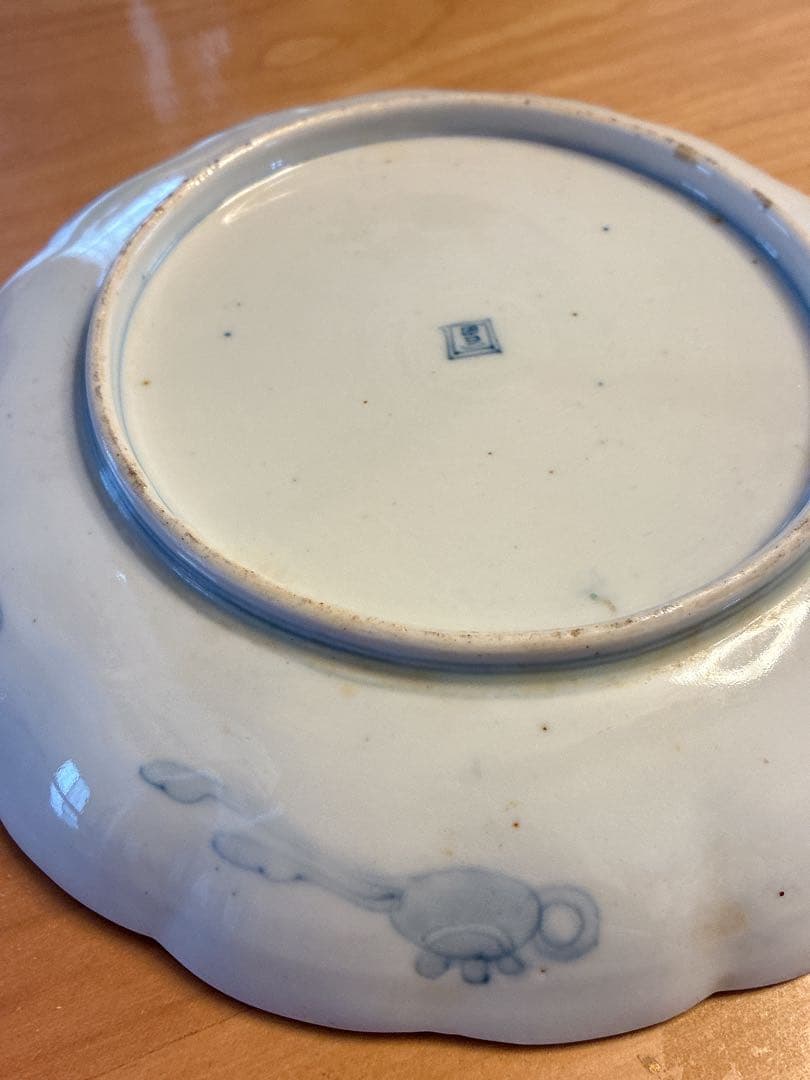 希少　伊万里　なます皿　陶器　明治時代　直径21.5cm 鳳凰