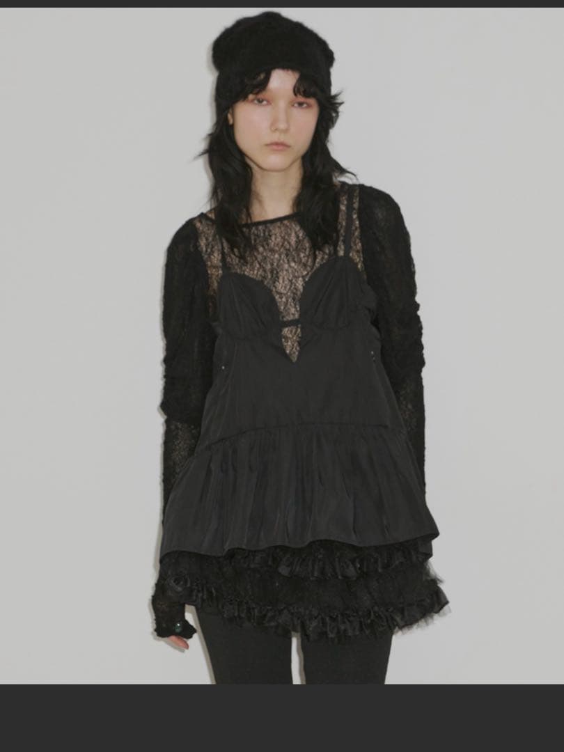 【新品】黒J1U by LA BELLE ETUDE Aラインビスチェチュニック