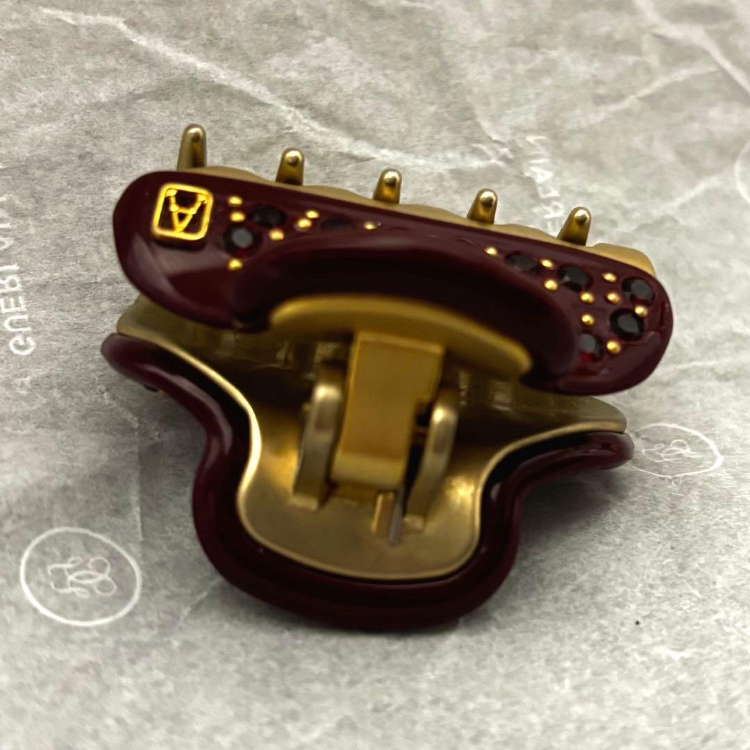 アレクサンドルドゥパリ 4.5㎝ヴァンドームクリップ　 フルストラスダークレッド