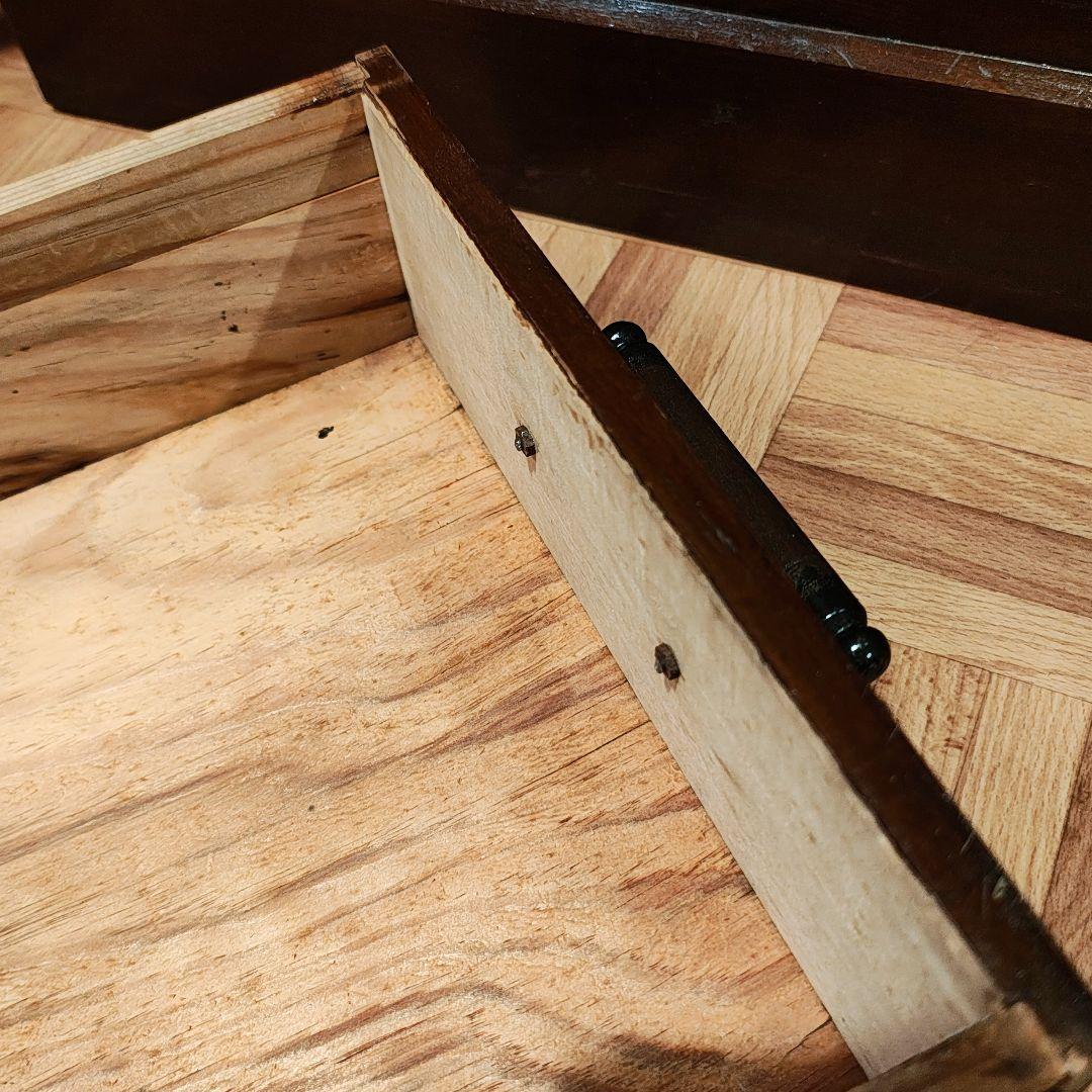 ガラス扉の本棚　食器棚　昭和レトロ　古家具