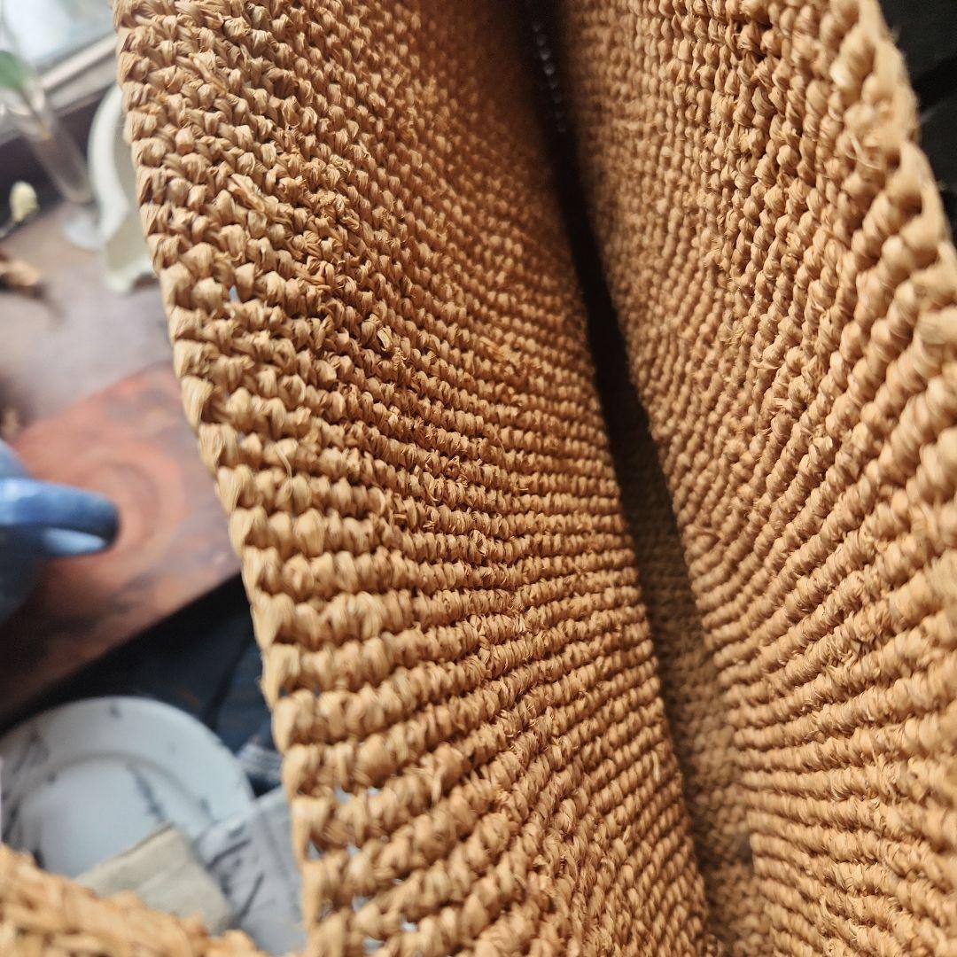 ヨーガンレール　ババグーリ　ラフィアトート＊美品　草木染め　手編み　カゴバッグ