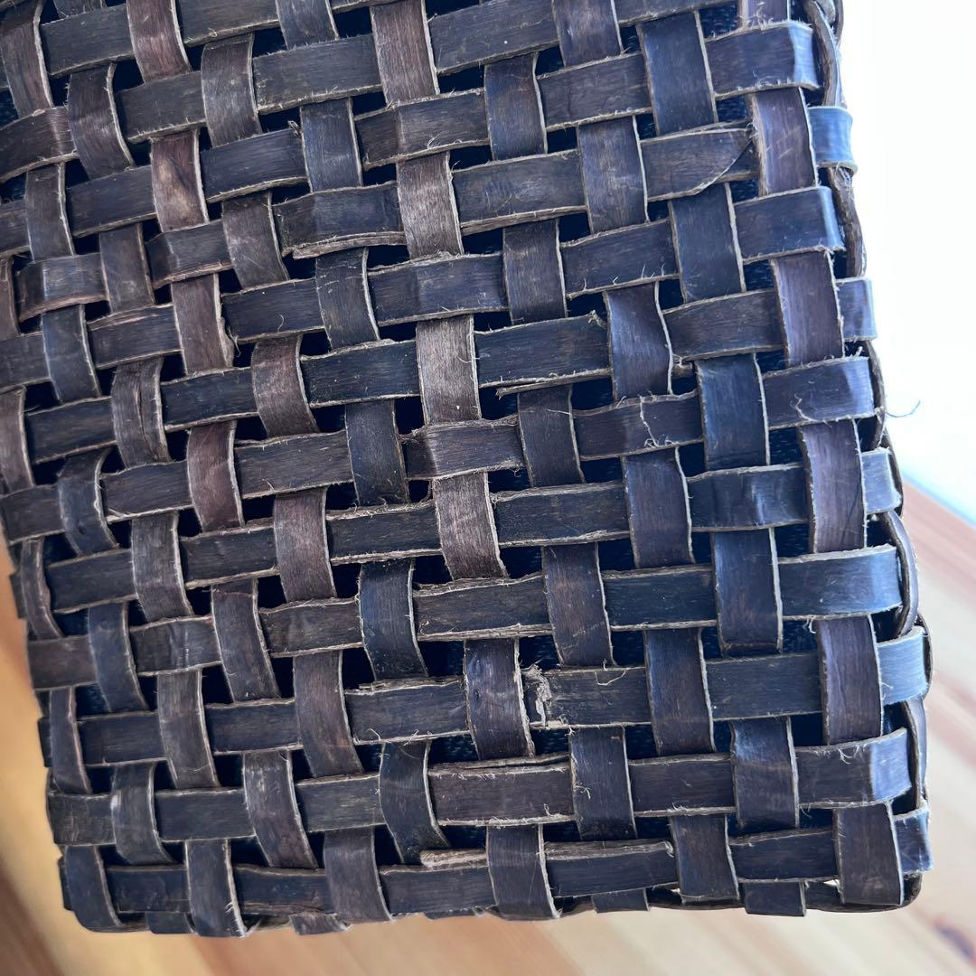 胡桃 かごバッグ 大きめ A4収納可 8mmひご