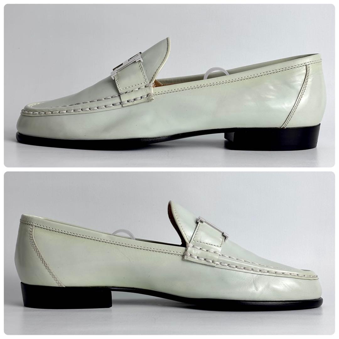 HERMES エルメス コンスタンス ローファー ライトグリーン 37 23.5