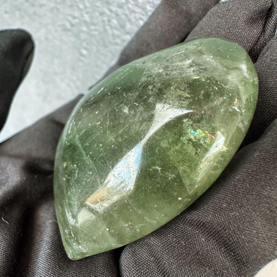 爆アレ❗️レインボー☆グリーンフローライト♡ハート♡ 蛍石パワーストーンA1189