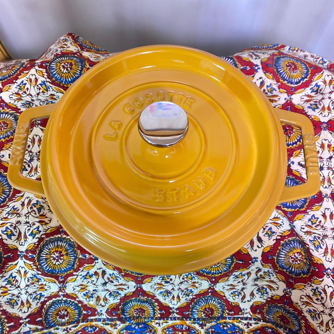 未使用品！お値下げ可！【レアカラー】ストウブ　ピコココット　マスタード　20cm