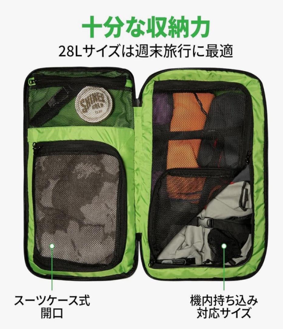 【防水】COR Surf トラベルバックパック 28L 赤 機内持込 PC収納