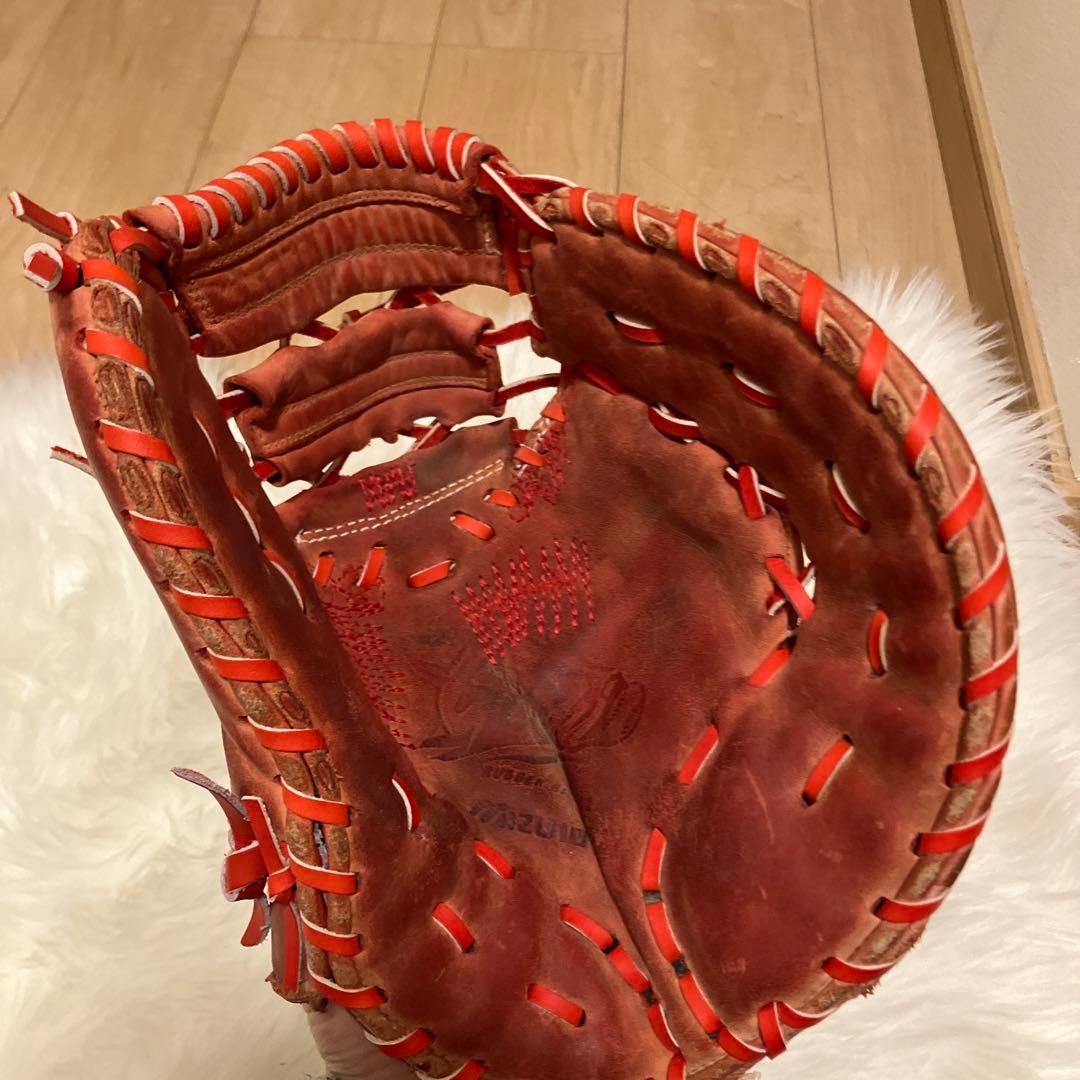 Mizuno 軟式グローブ ブラウン オレンジレース