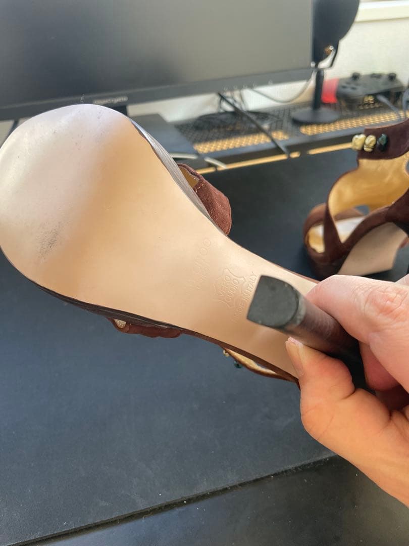 JIMMY CHOO 未使用近い 飾り付 サンダル 23cm