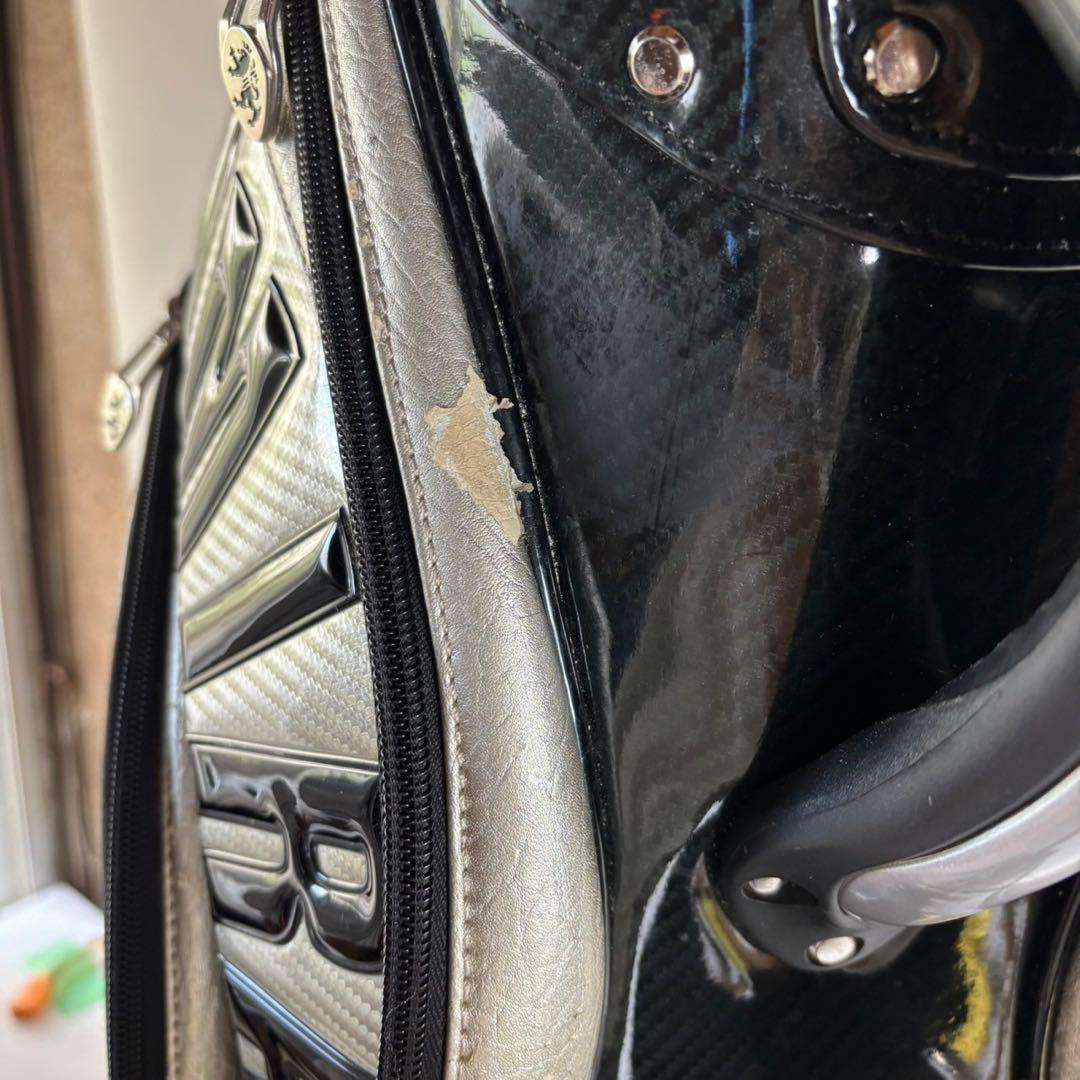 アドミラルキャディバッグ、シルバー×ブラック