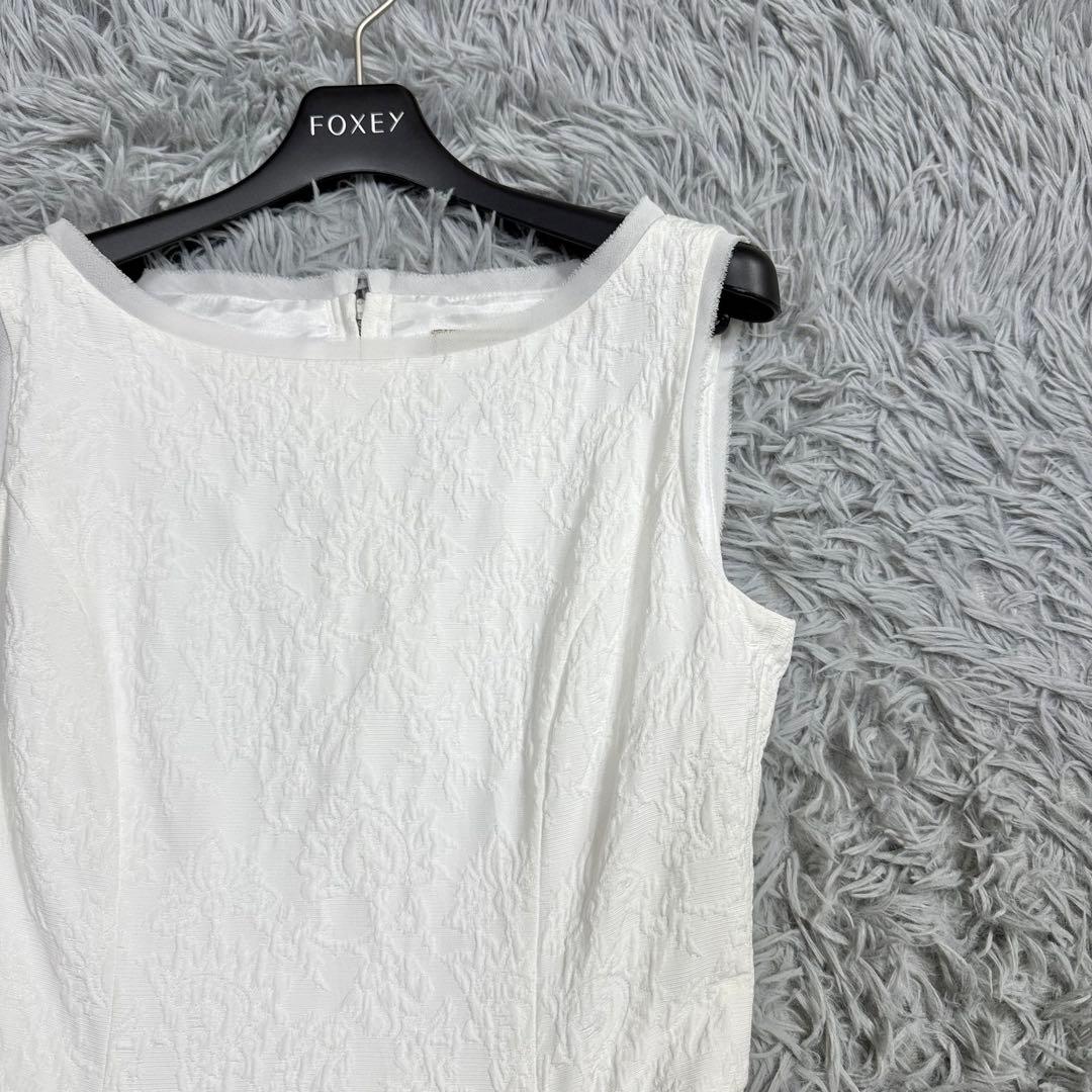 極美品✨デイジーリンフォクシー 10万 ワッフルレディ ジャガードドレス 白