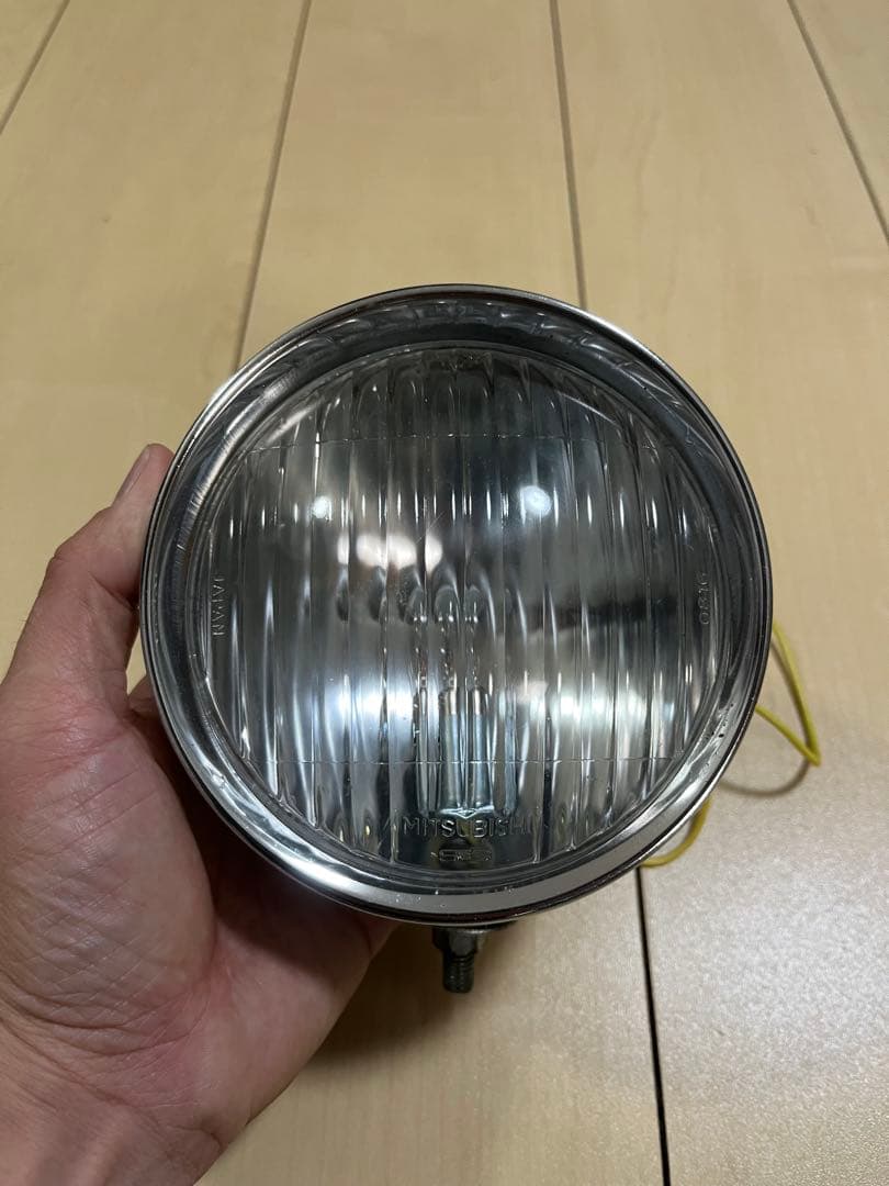 MITSUBISHI 日本製 旧車 ビンテージヘッドライト ハーレー 点灯確認済