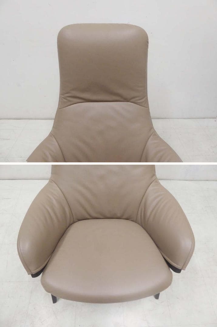 展示品 超美品■Cassina■396 P22 本革 ラウンジチェア