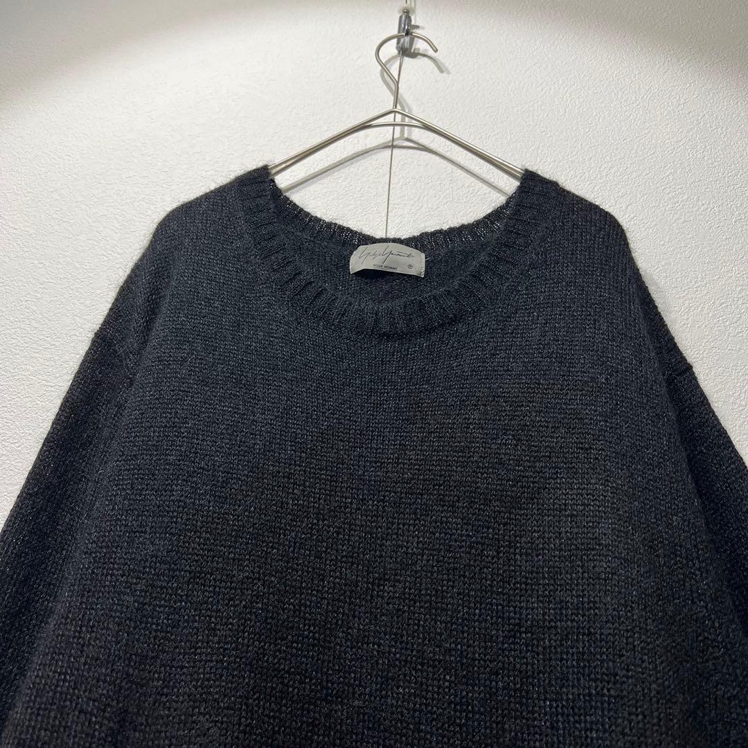 希少 美品 ヨウジヤマモトプールオム 上質 モヘア ドッキング ジップ ニット