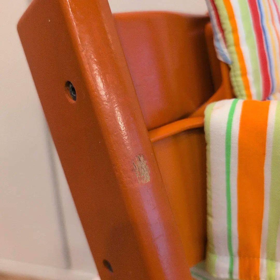 廃盤STOKKE ストッケ　ハイチェア　トリップトラップ　オレンジ テラコッタ