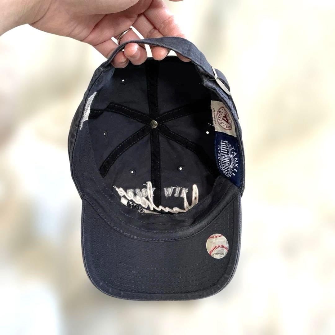 極希少❗️47 キャップ　ニューヨークヤンキース　スタジアム販売品　ライトネイビー