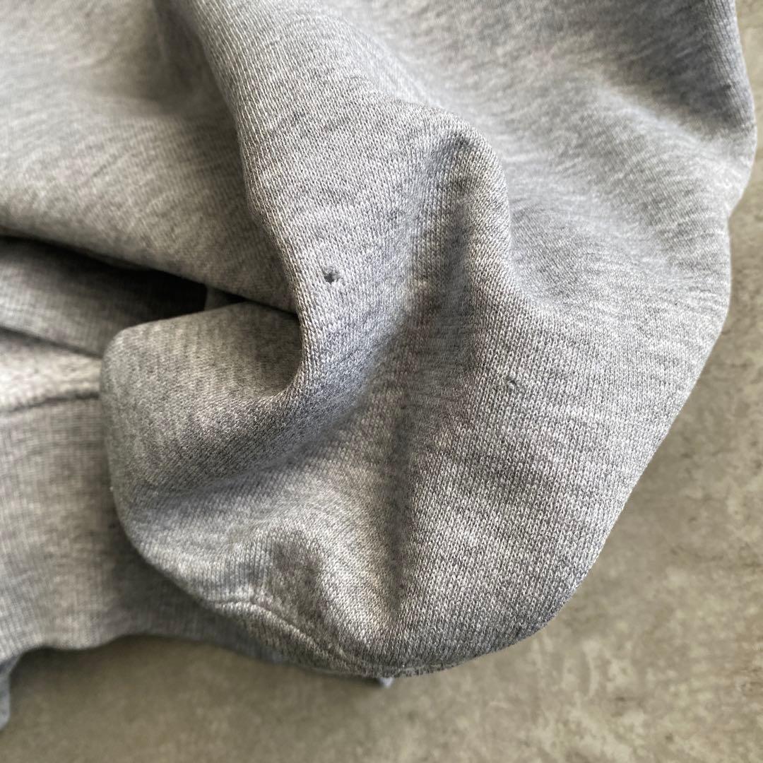 神シルエット無双カラー90sラッセル前V無地スウェットUSAX製XLグレー