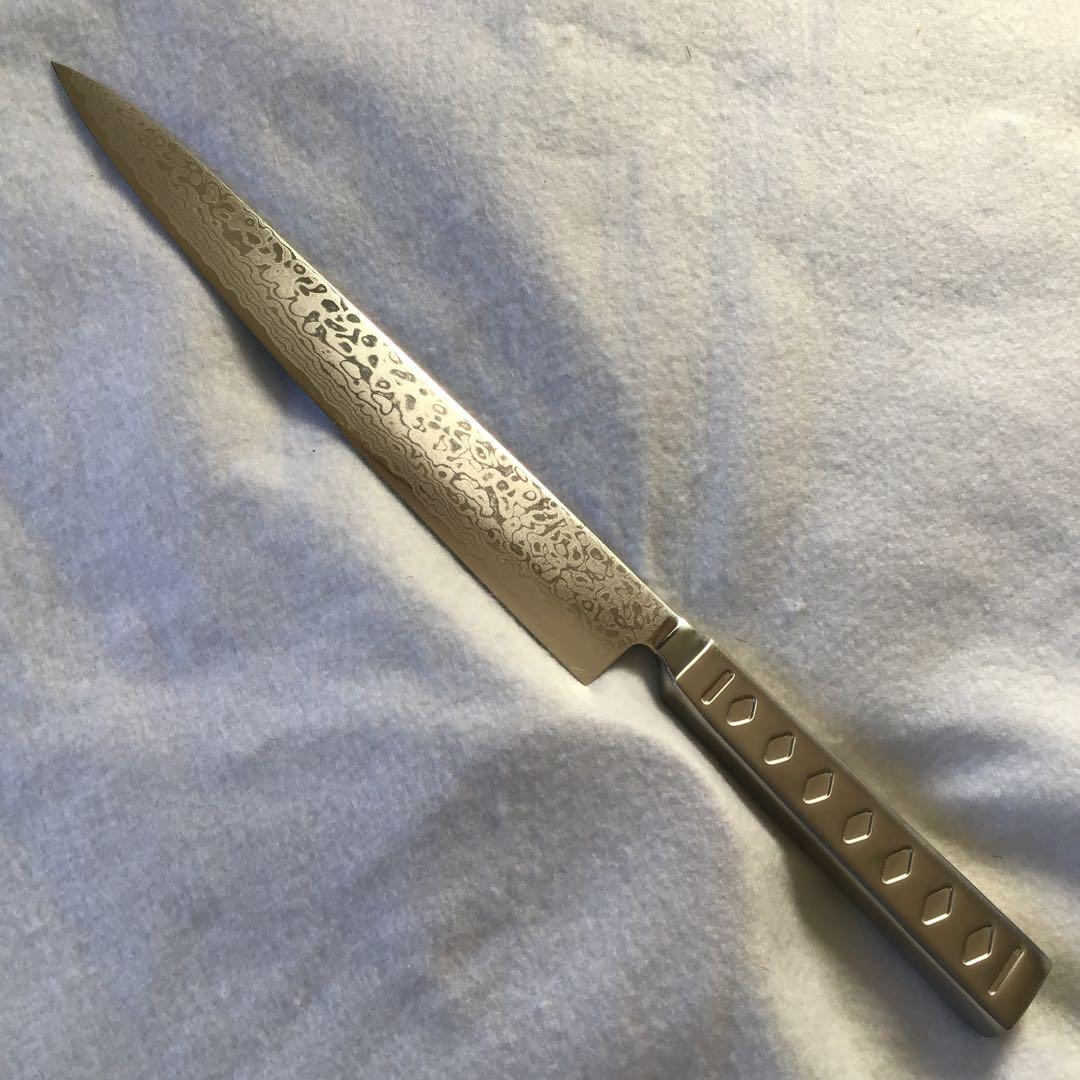 八重桜・業務用スジ引8寸・ZA18ダマスカス鋼