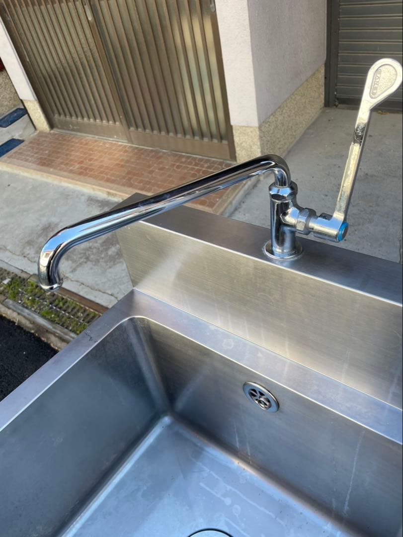 業務用 3槽シンク 3口蛇口付き 混合水栓付き 幅1500×奥600×高さ850