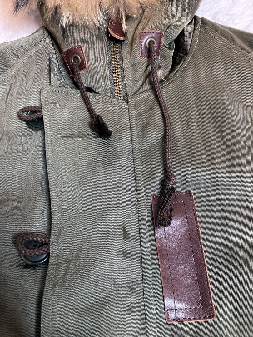 ￼wjk ダブルジェイケイ モッズコート N-3Bカーキ ファー L ny02