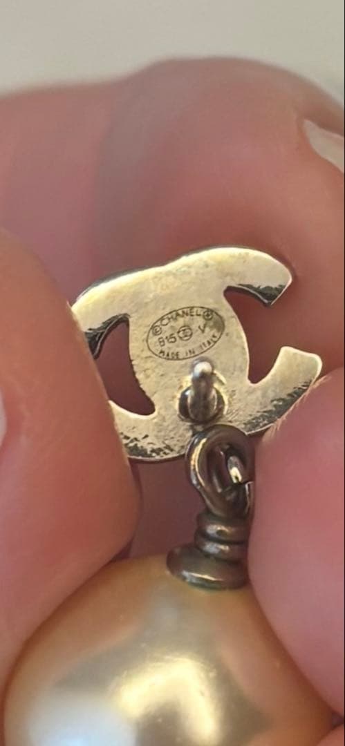 ちゃまめたろう　シャネル パール　片耳用ピアス