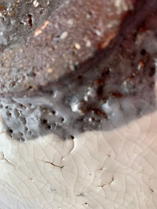 中川自然坊作粉引唐津9寸皿