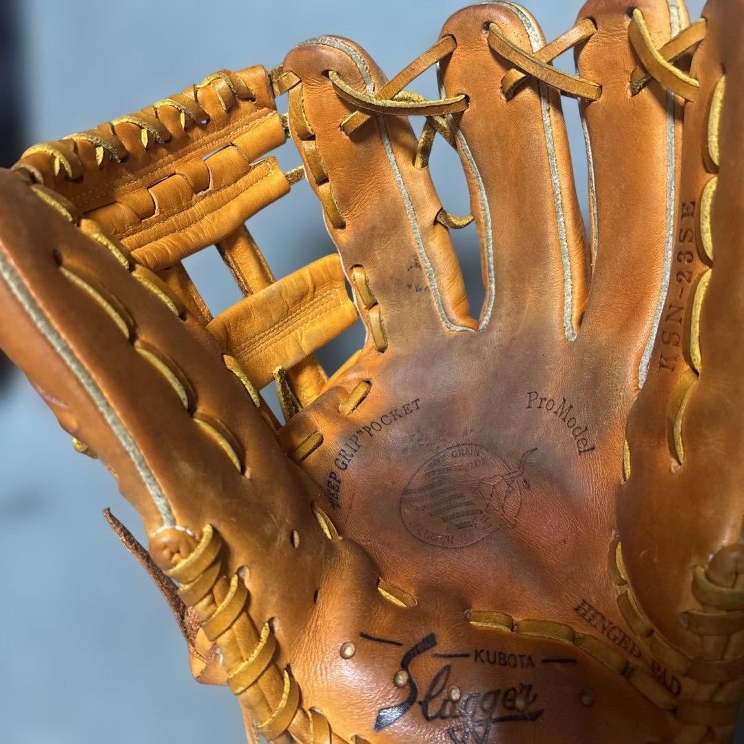 久保田スラッガー　軟式用　グローブ　外野手用　磯貝流型付　KSN-23SE