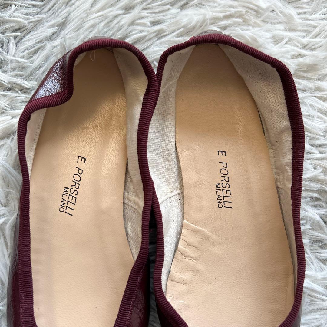 【新品】E.PORSELLI×Plage 別注バレエシューズ ワインレッド 35
