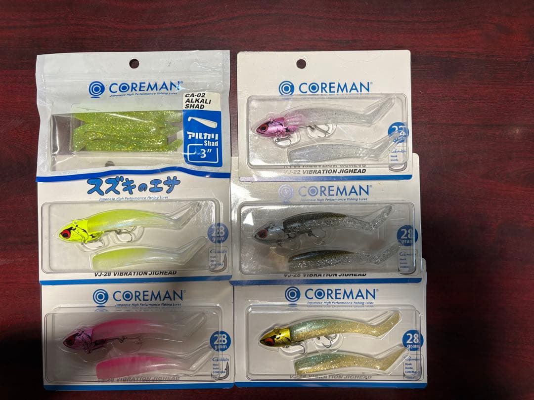 釣り具、BOXルアーセット（Daiwa, JOLLY, COREMAN）