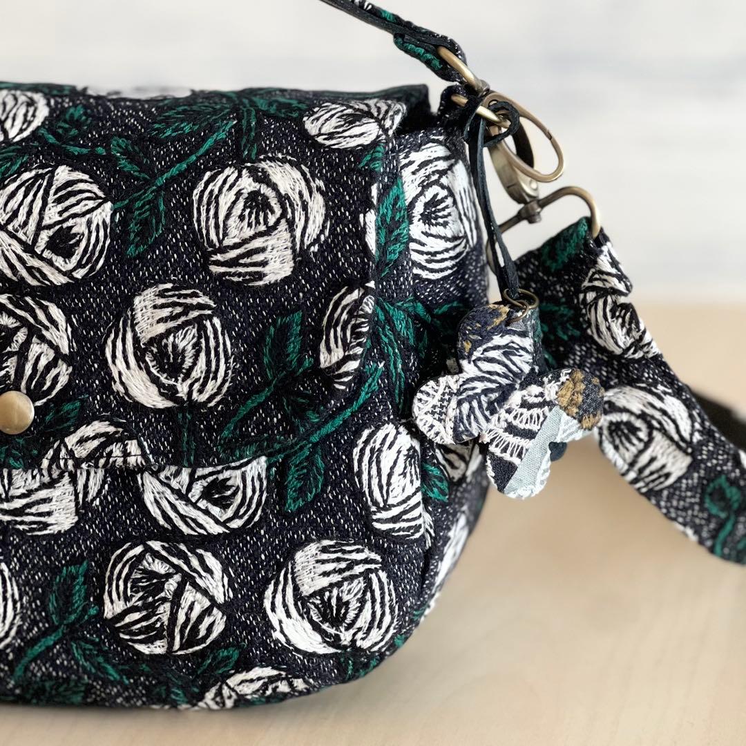 オーダー用　ミナペルホネン コロンとしたショルダーバッグrosy navy