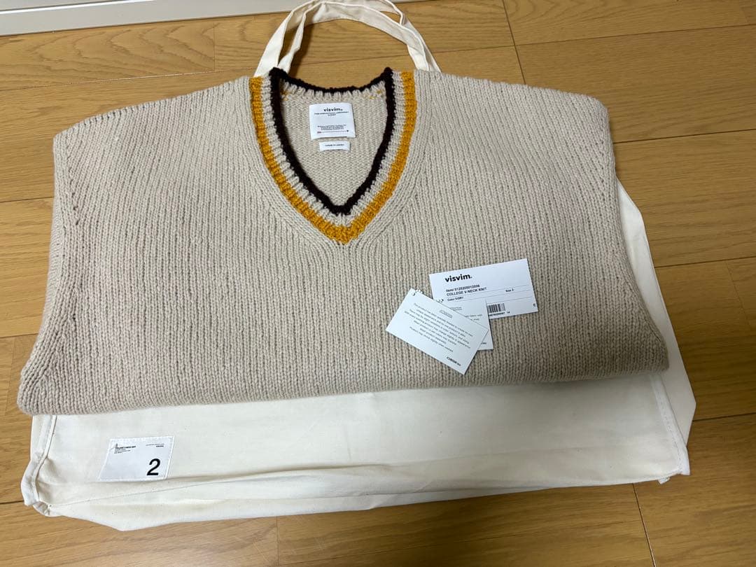 visvim 2025AW COLLEGE V-NECK KNIT サイズ2