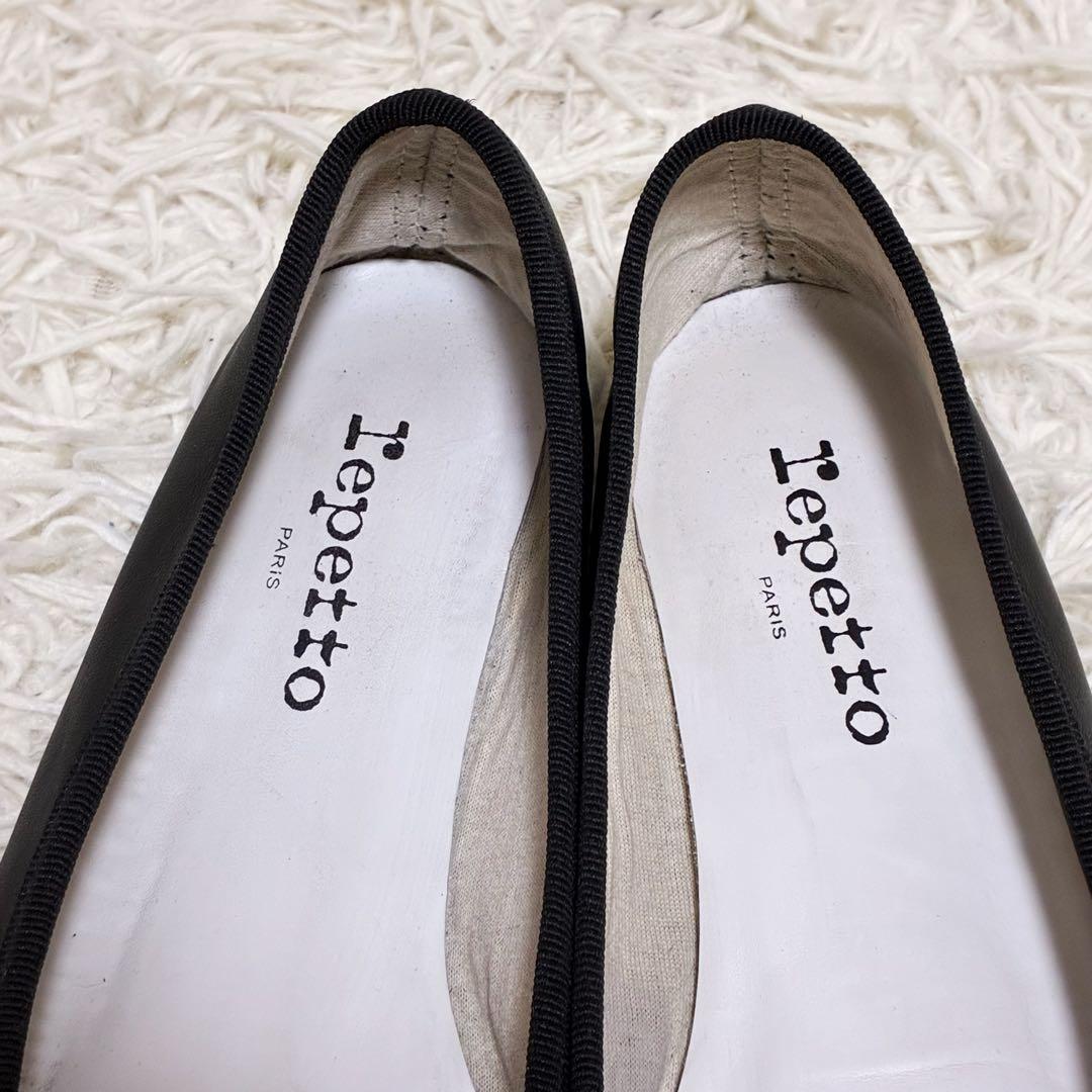 レペット バレエシューズ 39 本革 フラット リボン 黒