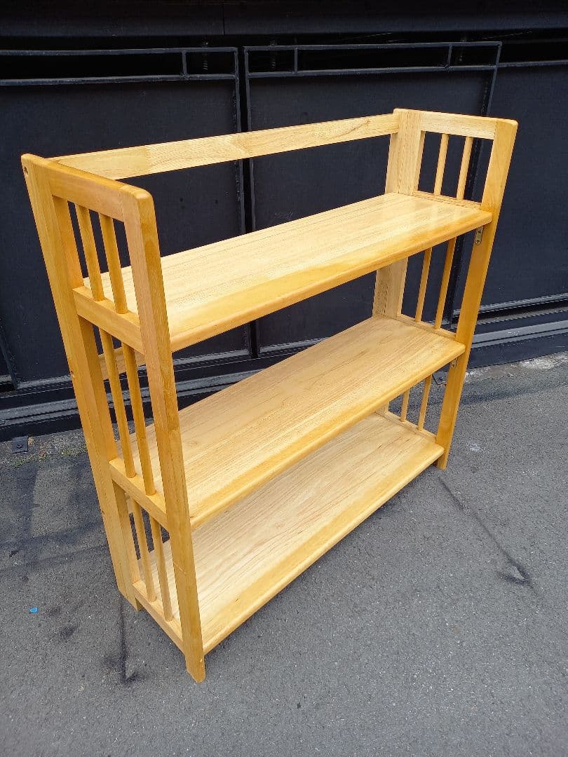 ナチュラル　モダン　ウッド　オープン　ラック　キャビネット　飾り棚