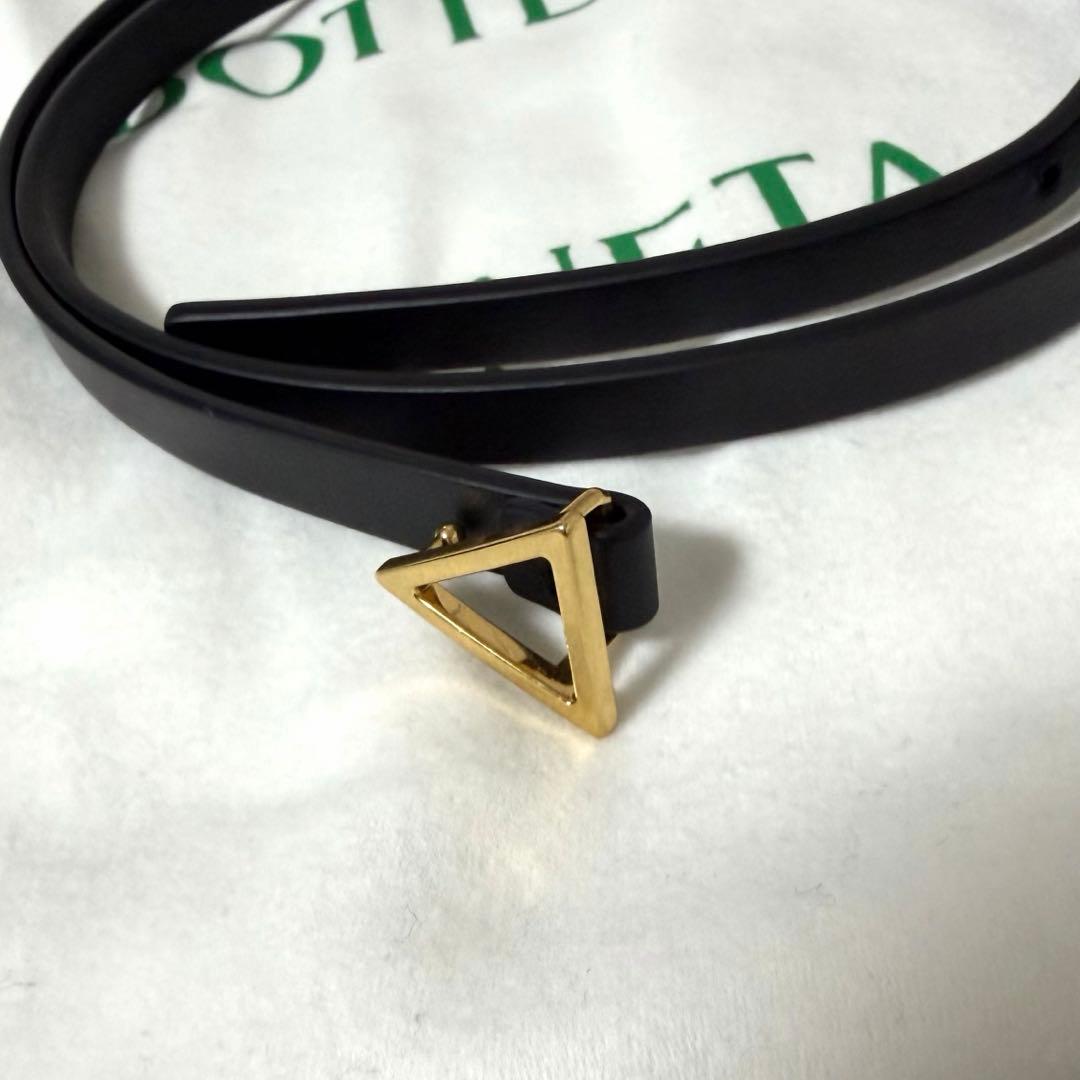 ボッテガヴェネタ レザーベルト 黒 95cm レディース