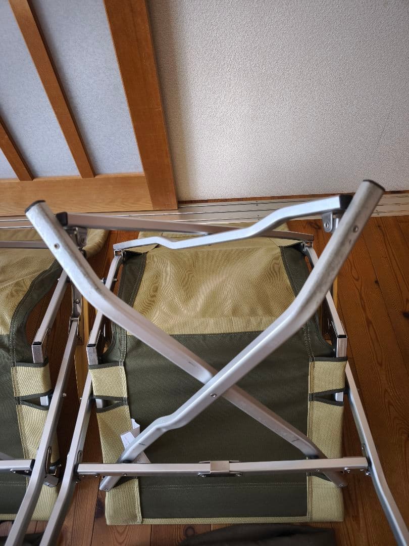 スノーピーク ローチェア30 カーキ2脚セット 生地張替え美品