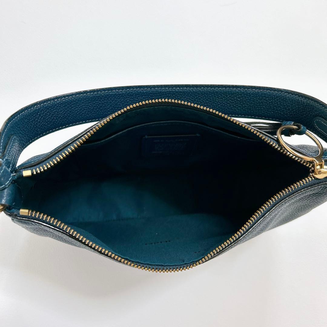 極美品 コーチ サットン クロスボディ ショルダーバッグ 2way レザー 青