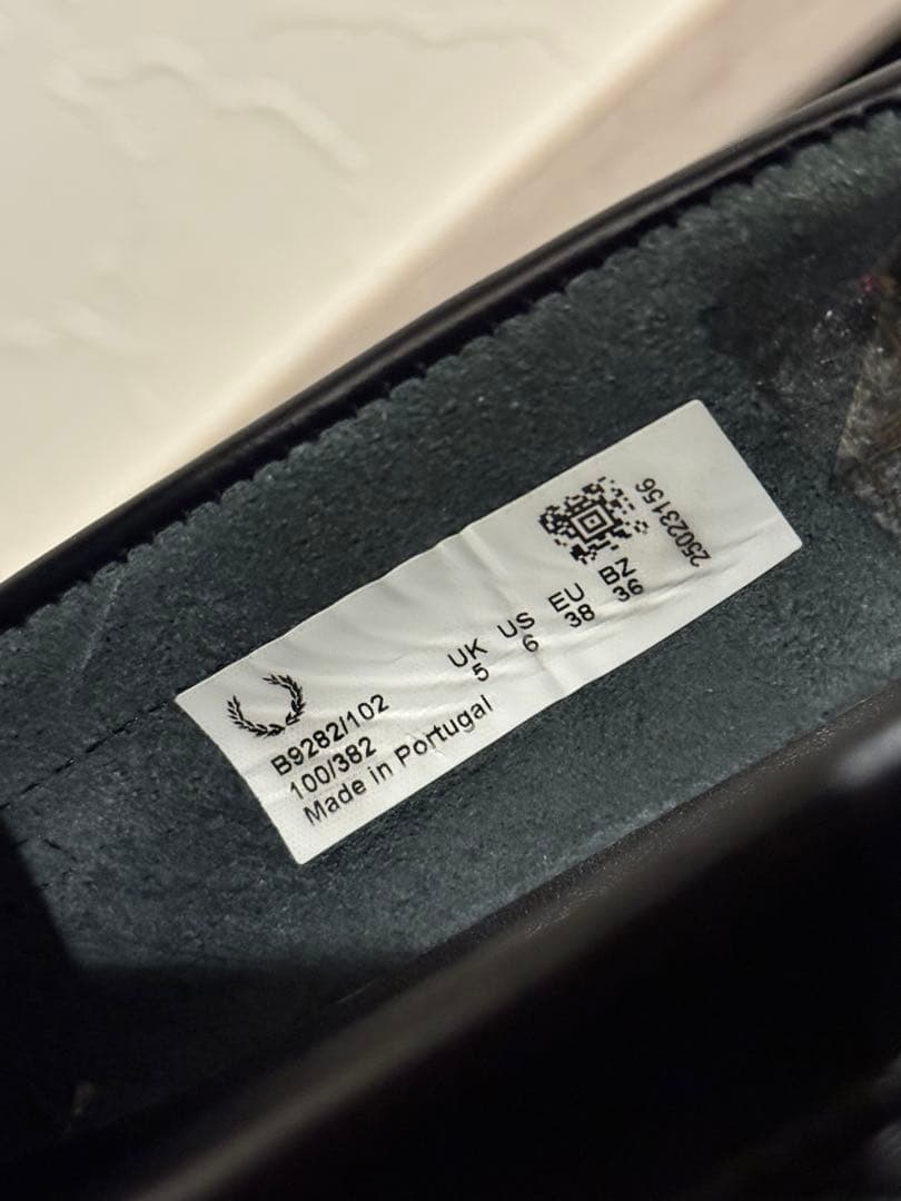 FRED PERRY E COX ブラック クロコダイルローファー