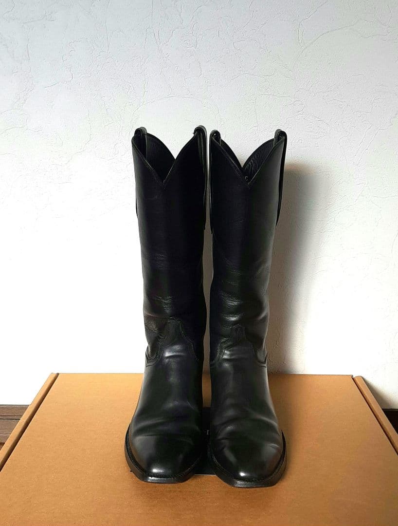 新春セール❗【アメリカ製】J.B.HILL ウエスタンブーツ 黒 おまけ付き