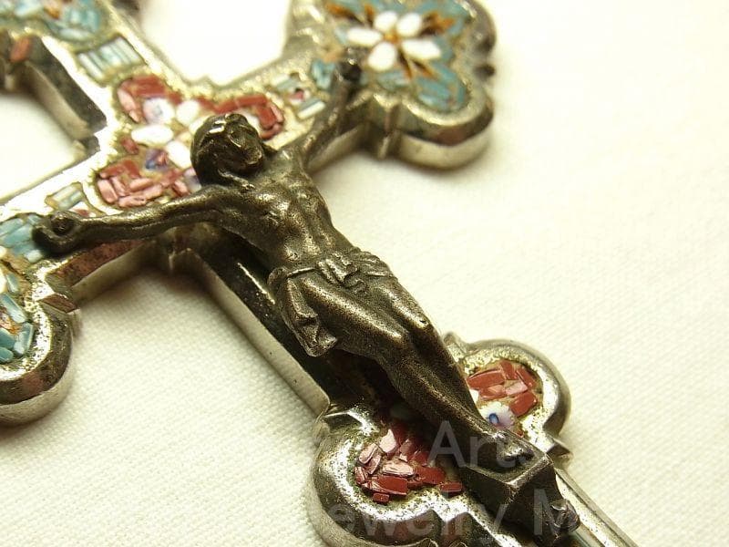 c1555イタリア マイクロモザイクタイル クロス《大型サイズ（S）》