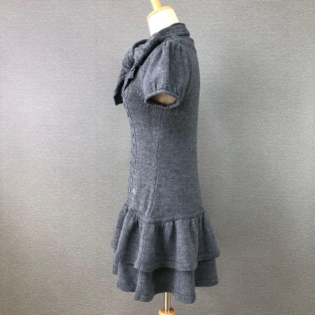 BURBERRY BLUE LABEL 半袖 ケーブル ニットワンピース 38