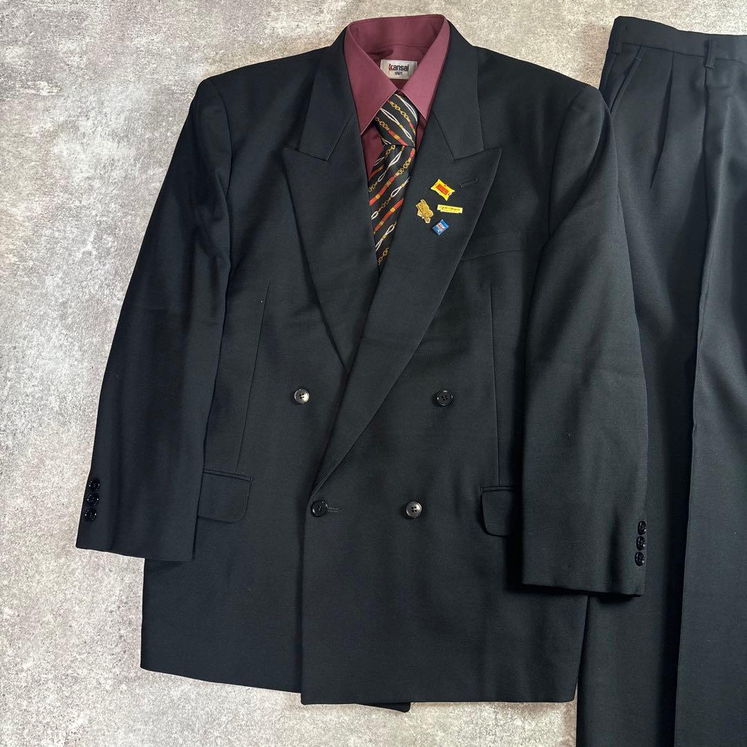 セットアップ ダブルスーツ 成人式 入学式 ピンズ vintage no.86