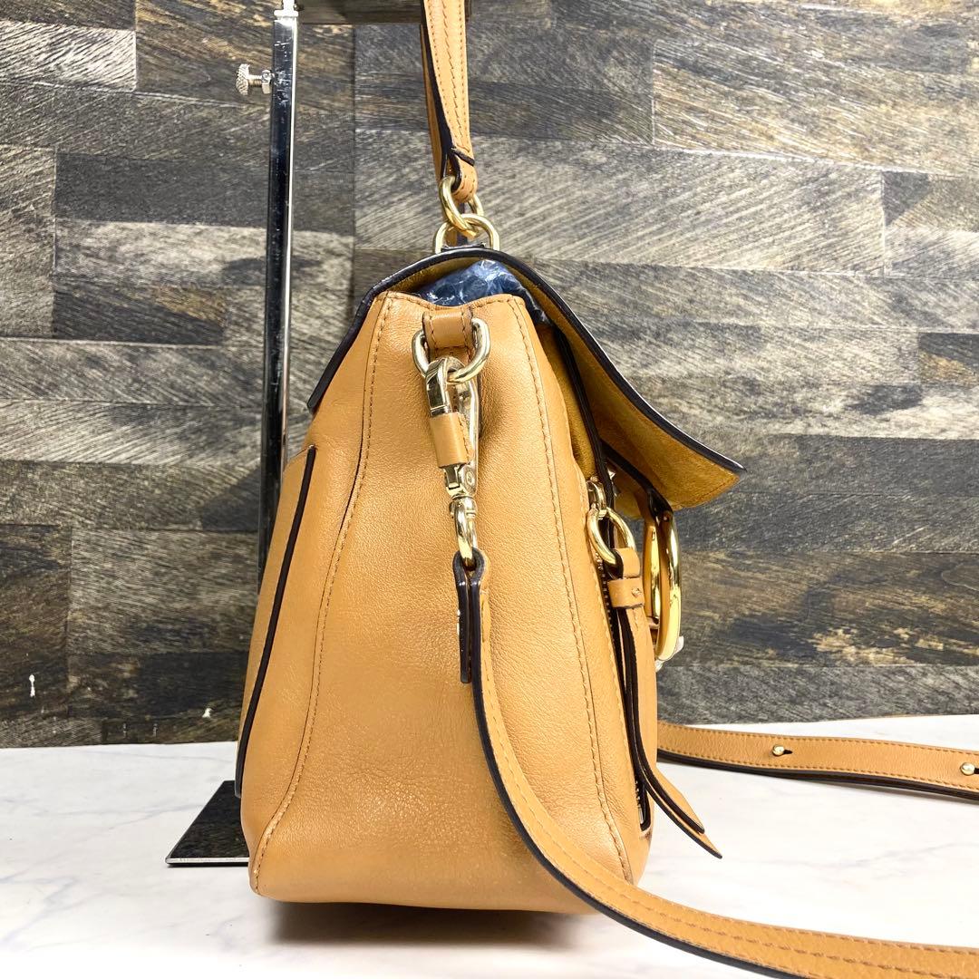 【美品】Chloe クロエ フェイデイ ハンドバック 2way レザー キャメル