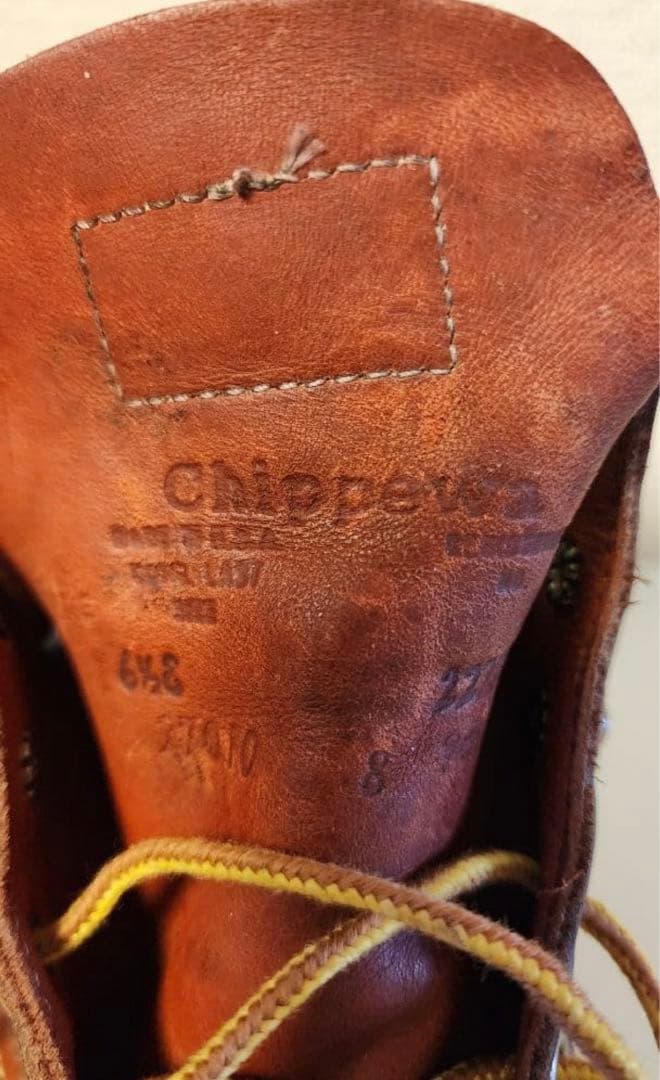 CHIPPEWA(チペワ) ワークブーツ モックトゥ 白タグ 90s