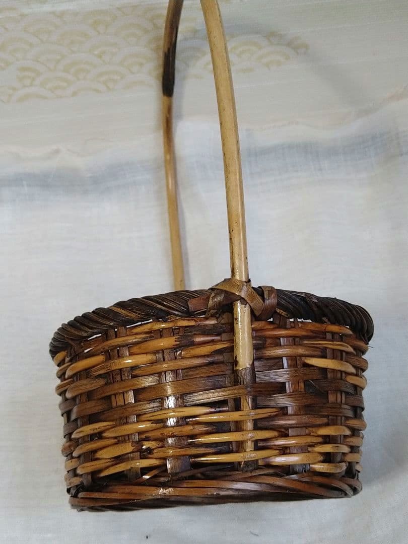 バスケット　編み籠　籠　インテリア雑貨　ガーデニング　アンティーク風　レトロ風