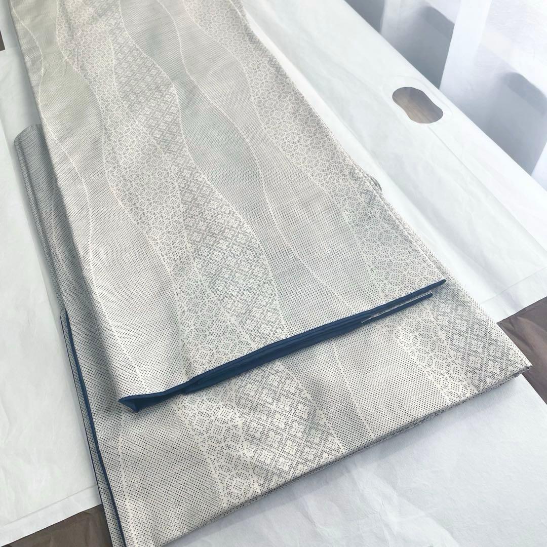 白大島　大島紬　袷仕立て