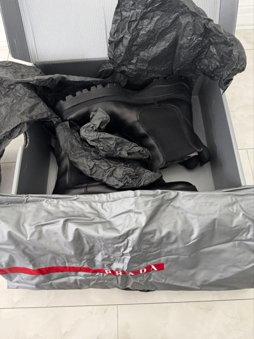 PRADA ブラック サイドゴアブーツ 保存袋付き